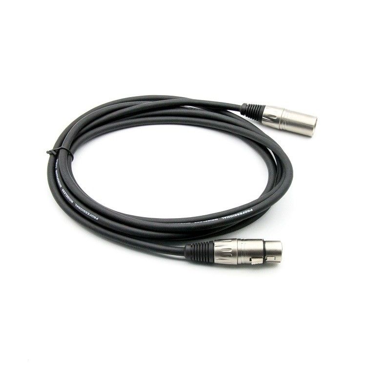10ft XLR Mężczyzna do XLR Kobieta Kondensator Mikrofonu Kabel do sceny i muzyki na żywo Czarny mikrofon Kabel