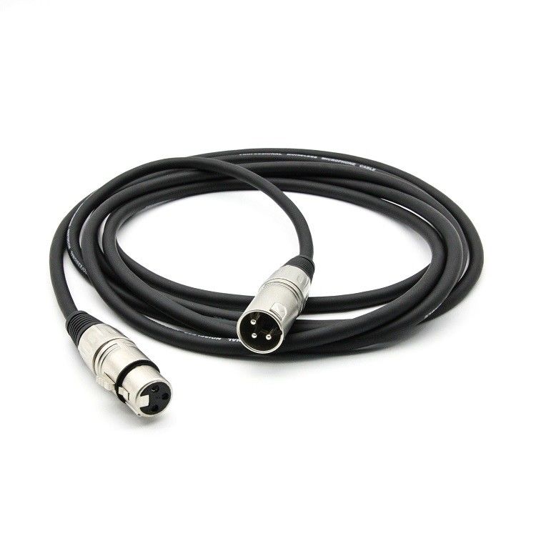10ft XLR Mężczyzna do XLR Kobieta Kondensator Mikrofonu Kabel do sceny i muzyki na żywo Czarny mikrofon Kabel