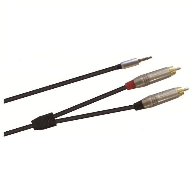 3.5mm Mężczyzna do podwójnego RCA Mężczyzna Y Kabel audio Czarny Różne długości kabli