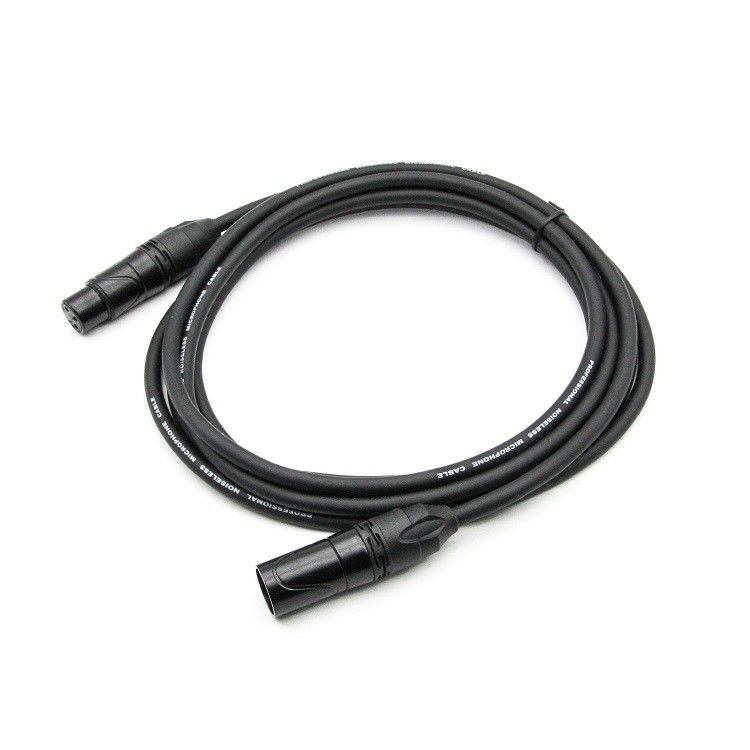 3 pin DMX kabel męski do kobiecego Kabel oświetleniowy Czarny Kabel oświetleniowy