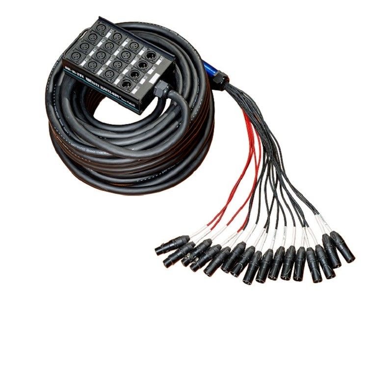 20 kanałowy kabel węża niskoprofilowy XLR wysłać płytę obwodową XLR Splitter 100 stóp