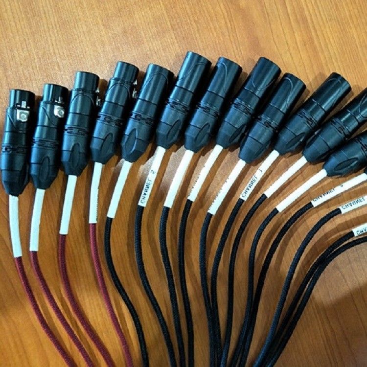 20 kanałowy kabel węża niskoprofilowy XLR wysłać płytę obwodową XLR Splitter 100 stóp