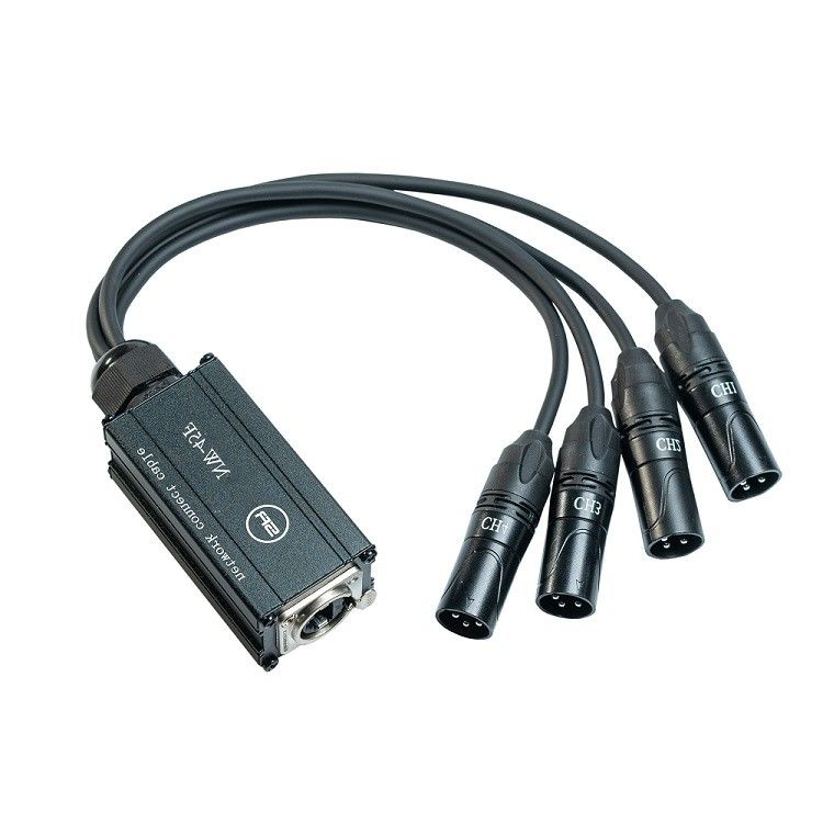 XLR Network Splitter Cable 4 Channel 3-Pin Multi Snake Receiver To Rj45 Single Ethercon Cable