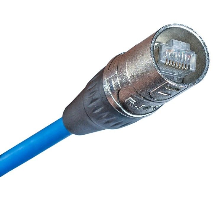 Kabel CAT Ethernet Data Kabel RJ45 Patch Kabel z podłączaczem EtherCON Odrzucony kolor niebieski