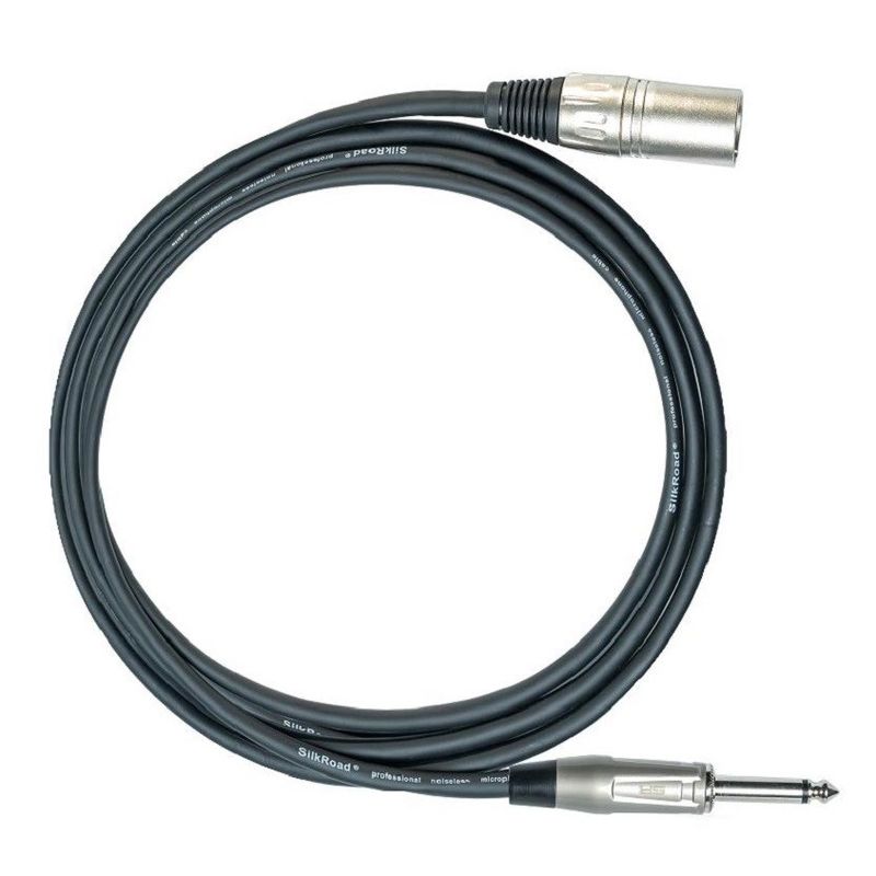 1/4 cali Mężczyzna do XLR Kobieta Mikrofon Wątek Czarny XLR Kabel 10 stóp Mikrofon Kabel