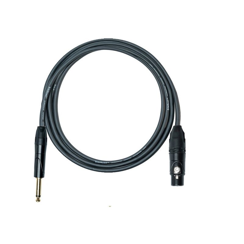 0.25-calowy przewód mikrofonowy XLR Czarny przewód mikrofonowy Mężczyzna do XLR Kobieta Adapter mikrofonowy do mikserów