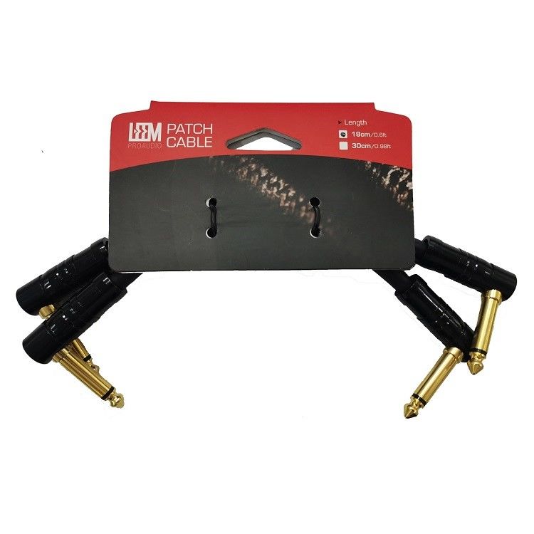 Małe kable do patchów gitarowych 2 sztuk pakiet 6,35 mm kątowy wtykacz