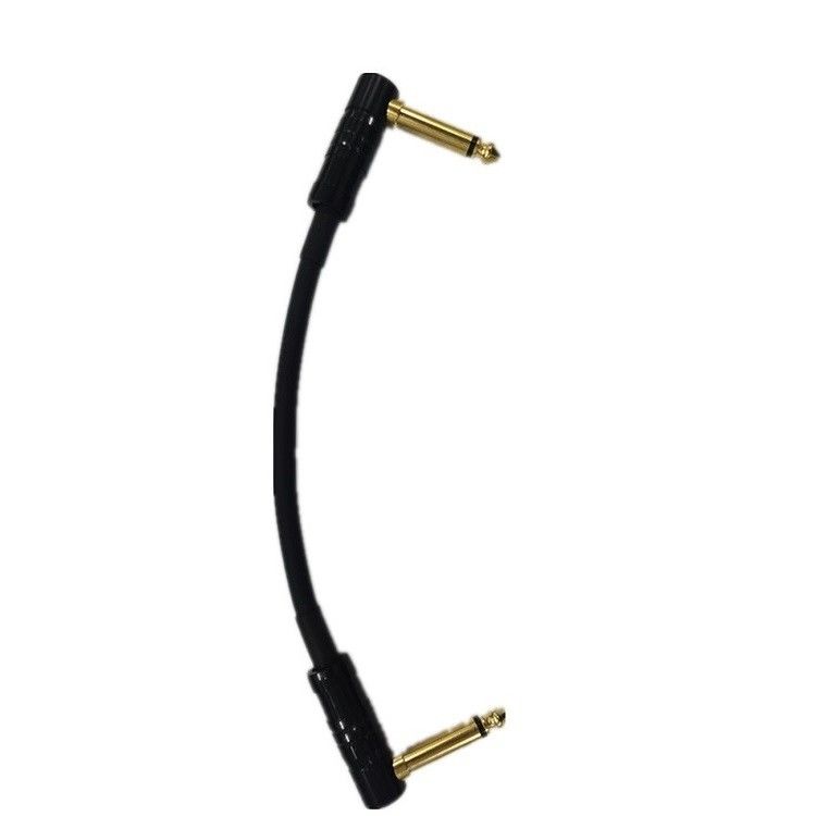 Helical Shielded 2 Pcs Pack 6.35mm Angled Plug Pedalboard Patch Cables Instrument Cable