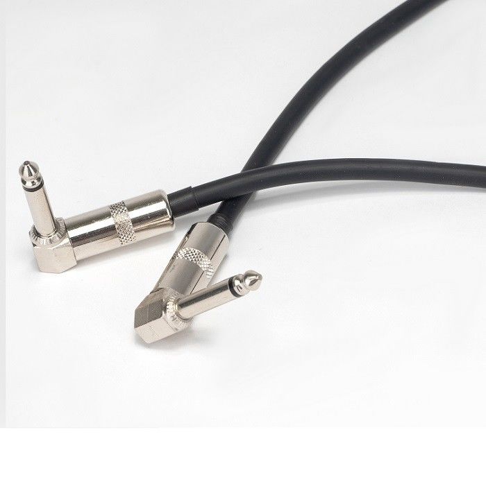 2 sztuk pakiet 6,35mm Guitar Patch Kabel Guitar Pedal prowadzi prawy kąt do prostej