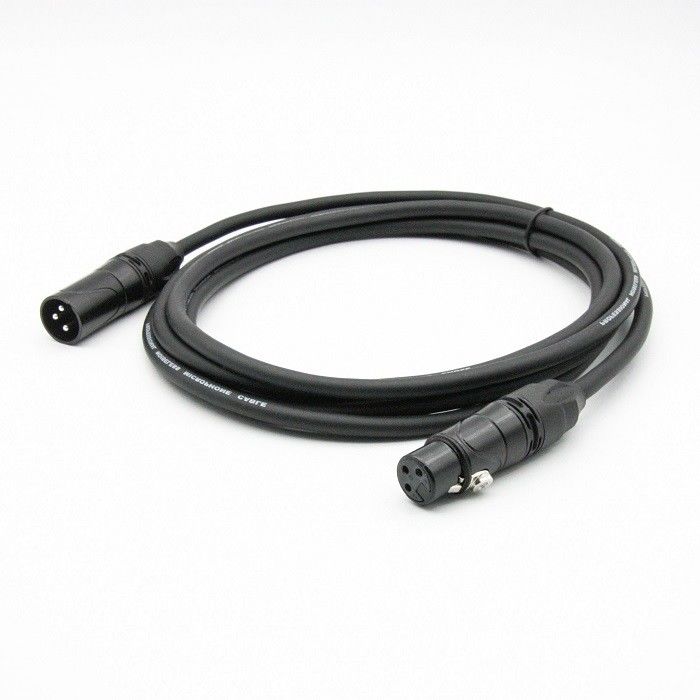 OFC Conductor Mic Patch Cords 3 Pin Xlr To Xlr Adapter Czarny przewód