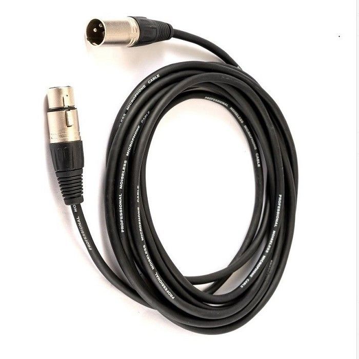 20ft Mężczyzna do Kobiety Xlr Kabel Czarny Kolor Mikrofonu
