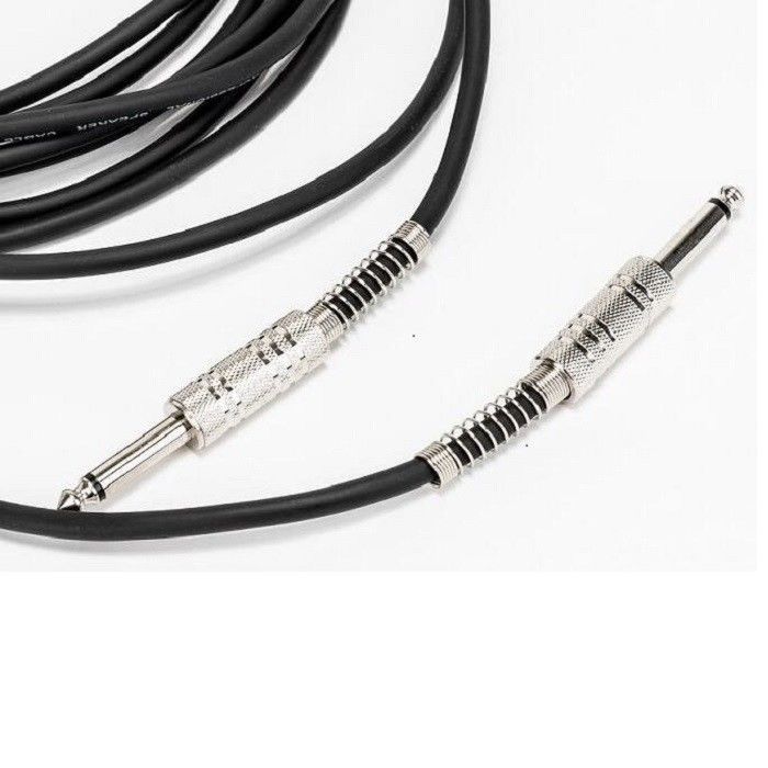 Kabel dźwiękowy do instrumentu, kabel wzmacniacz do basu, czarny do gitary.