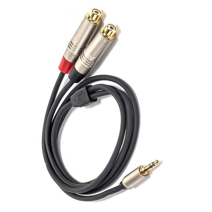 Audio Y Splitter Cable 3,5 mm Stereo To Dual RCA dla Speaker Mixer