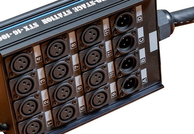 DDP Audio Snake Kabel Profesjonalny 12/16 Kanałów XLR Do XLR Mężczyzna Do Kobiety 30M Srebrny PVC