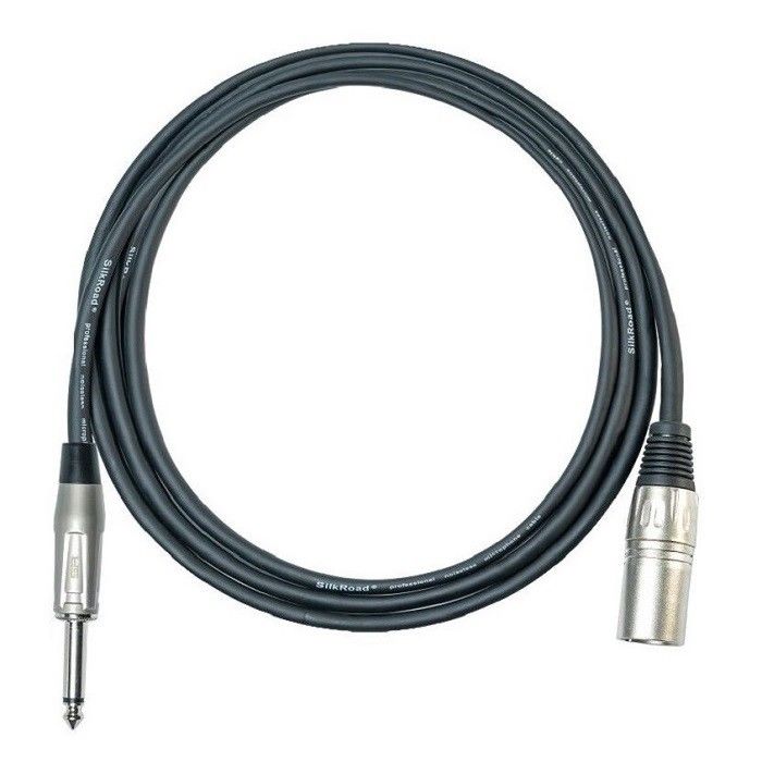 XLR Kobieta do 1/4 cala 6,35 mm TS Mikrofonowy kabel Mikrofonowy przewód Czarny kabel XLR 10 stóp