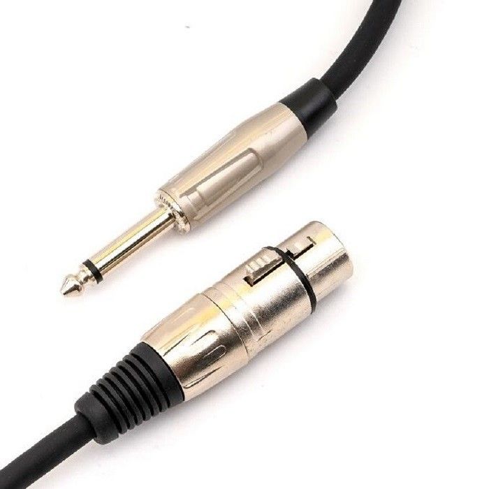 1/4 do XLR Kobieta Mikrofon Kabel Czarny XLR Kabel Mikrofon 10 stóp