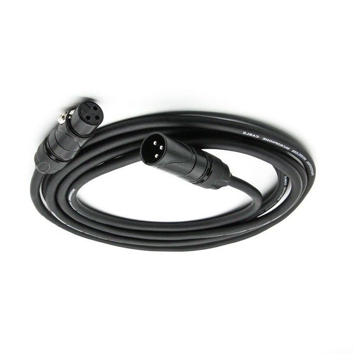 OFC Mic Patch Cord 3 Pin XLR Make to Female Czarny mikrofon