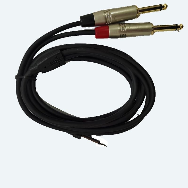 DAC typu C do podwójnego 1/4 cali instrument Y splitter kablu wbudowany w potężny chip DAC